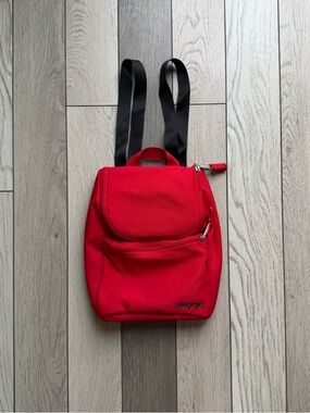 Y2K Jansport Red Mini Backpack with Black Straps